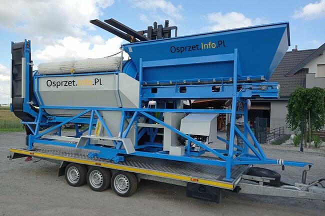 Przesiewacz bębnowy, mobilny napęd WOM + ELEKTRYCZNY 5,5 kW