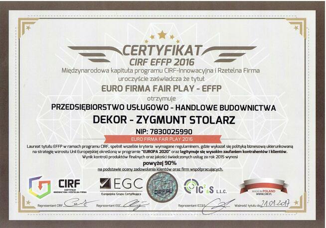 Zacieraczka do betonu - Dekor - 5 lat gwarancji