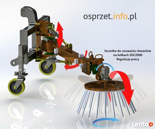 Odchwaszczarka, szczotka do usuwania chwastów - do ciągnika