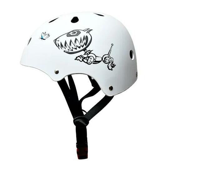 Kask dla dziecka na BMX Rolki SkullCap S 53-55cm biały