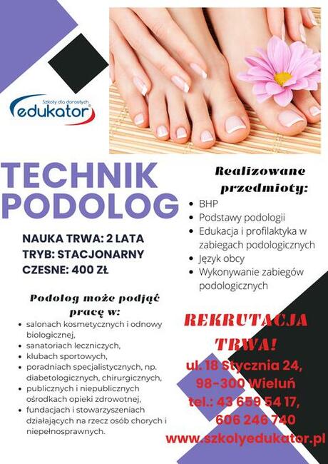 Nauka w Policealnej Szkole Zawodowej Edukator w Wieluniu