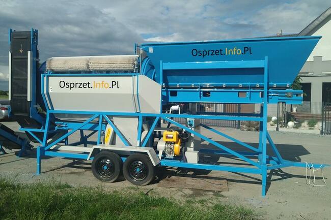 Przesiewacz bębnowy, mobilny napęd WOM + ELEKTRYCZNY 5,5 kW