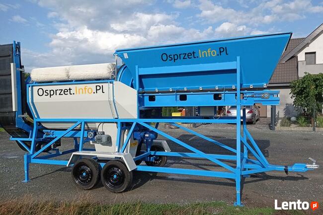 Przesiewacz bębnowy, mobilny napęd WOM + ELEKTRYCZNY 5,5 kW