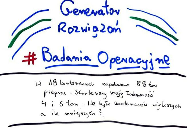 Badania operacyjne, system transportowy - Zestaw rozwiązań