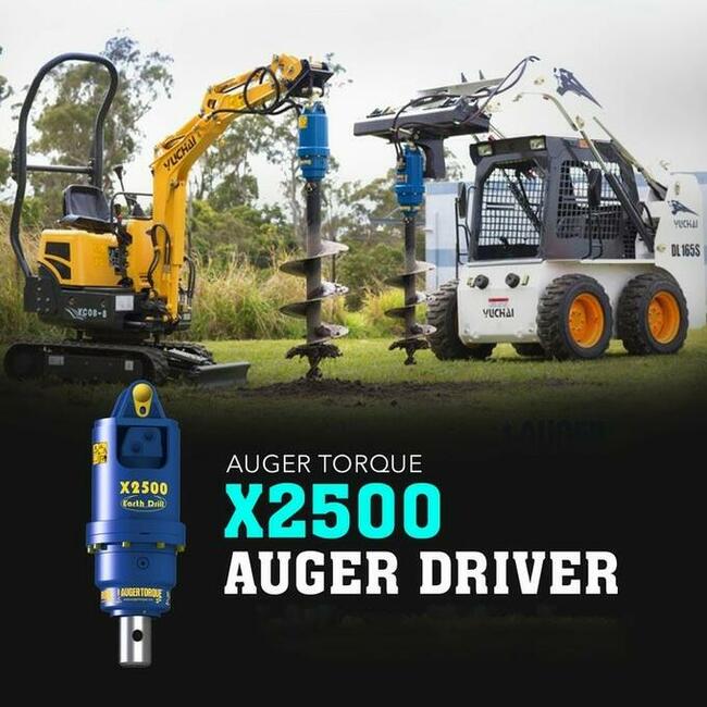 Wiertnica X2500 do minikoparki 3T, hydrauliczna, nowa