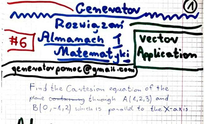 Carthesian equation of a plane - Zestaw Rozwiązań.