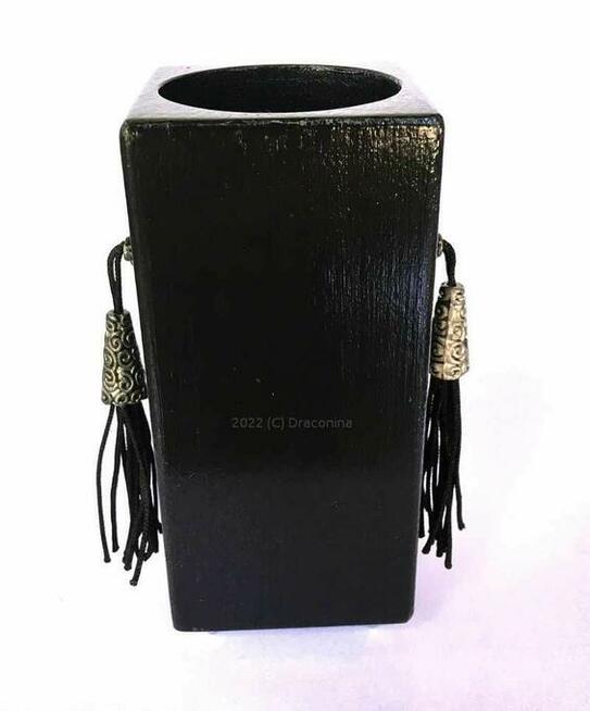 Unikany świecznik kaboszon lampart frędzle boho