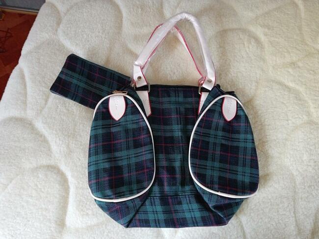 Torebka damska w kratkę