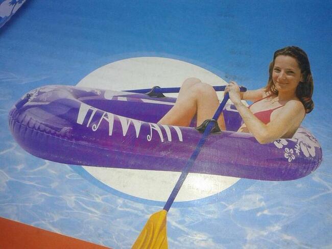 nowy ponton wiosla pompka