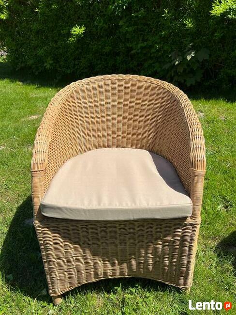 Komplet mebli ogrodowych z rattanu naturalnego - SŁONECZNIK