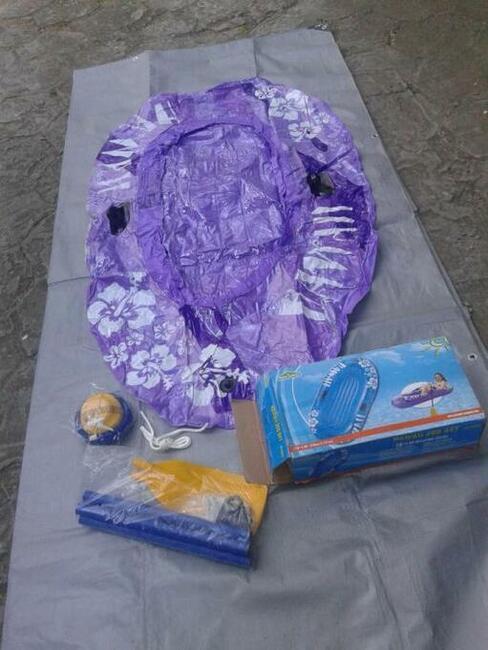 nowy ponton wiosla pompka