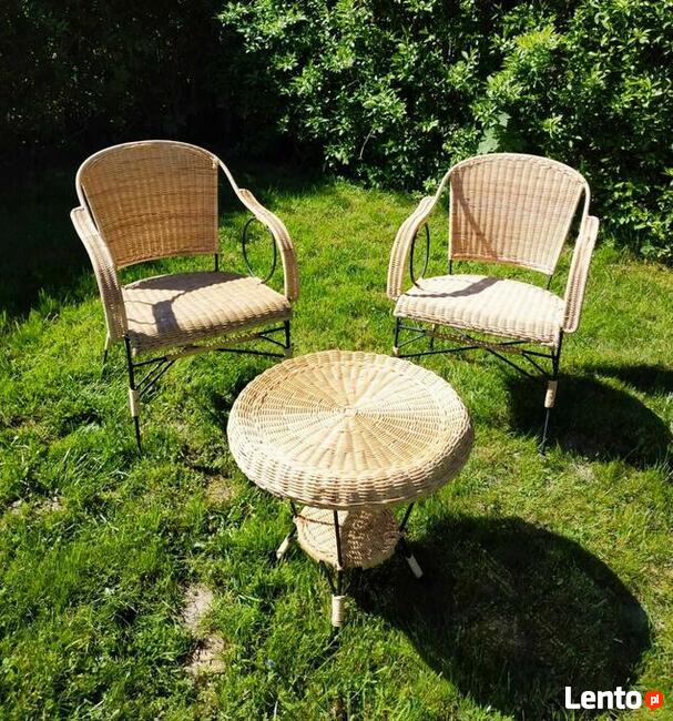 Meble ogrodowe z rattanu naturalnego - fiołek