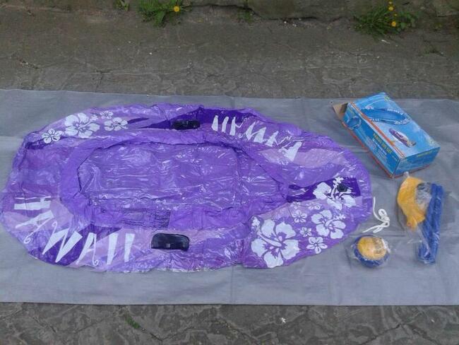 nowy ponton wiosla pompka