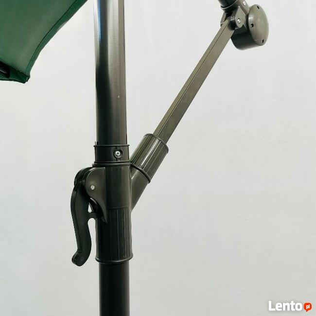 Duży parasol ogrodowy składany 3 m nowy zielony wysięgnik