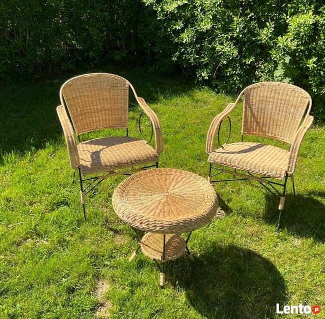 Meble ogrodowe z rattanu naturalnego - fiołek