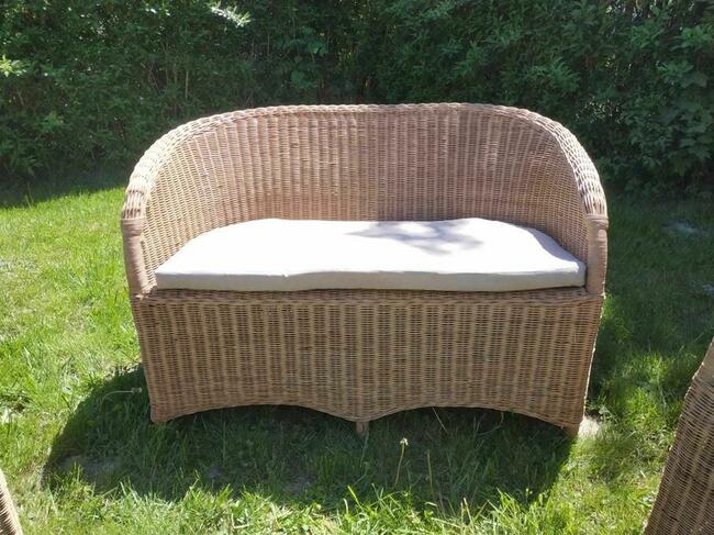 Komplet mebli ogrodowych z rattanu naturalnego - SŁONECZNIK