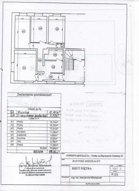USTKA CENTRUM 4-pokojowe mieszkanie na sprzedaż