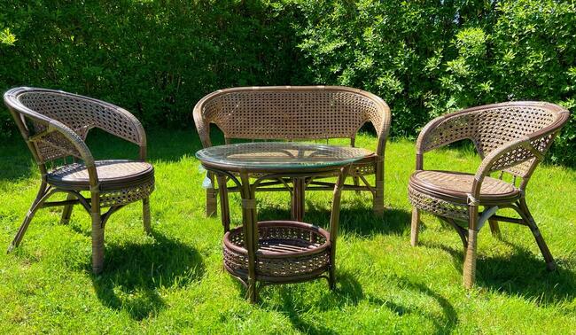 Meble ogrodowe z rattanu naturalnego - tulipan