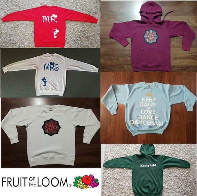 Duża Paka Nowej Odzieży Bluzy T-shirty Fruit of the Loom 45