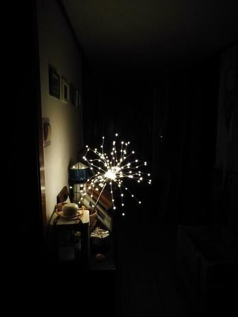 dmuchawiec fajerwerki solar biale cieple 200 led - 1 szt