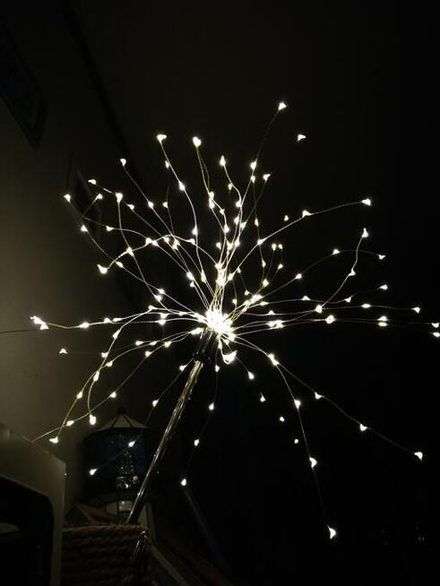 dmuchawiec fajerwerki solar biale cieple 200 led - 1 szt