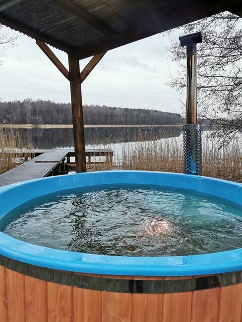 Duży dom na Mazurach dla grup jezioro balia z jacuzzi, plaża