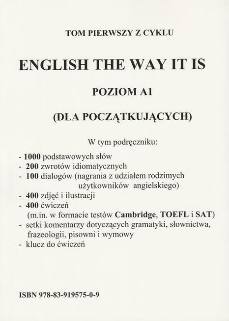 ENGLISH THE WAY IT IS książka do nauki języka angielskiego