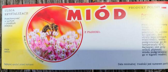 MIÓD WIELOKWIATOWY KRAJOWY 0,9 LITRA PRODUKT POLSKI NADWYŻKI