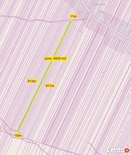 Działka rolno-budowlana Zawisna gm. Kamienica Polska