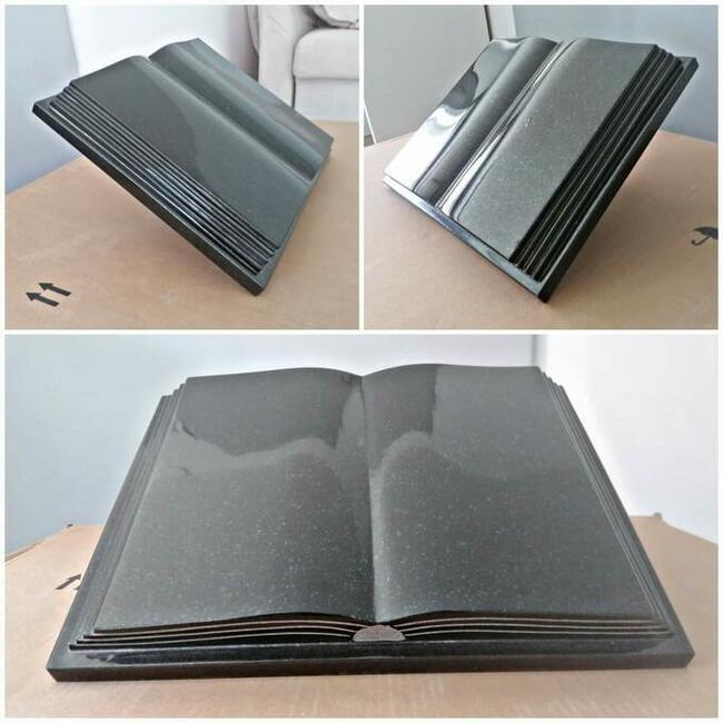 Książka granitowa nagrobek