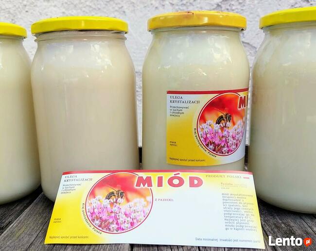 MIÓD WIELOKWIATOWY KRAJOWY 0,9 LITRA PRODUKT POLSKI NADWYŻKI