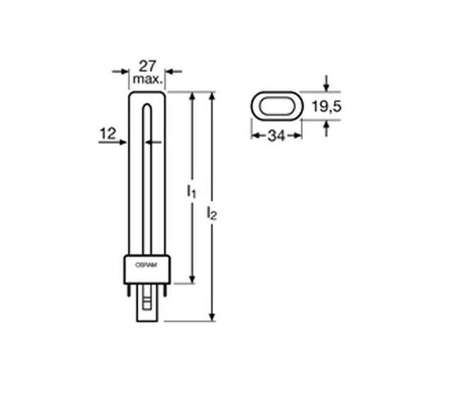 Świetlówka kompaktowa G23 (2-pin) 9W 4000K DULUX S