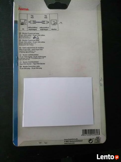 kabel połączeniowy do monitora 15-pin vga