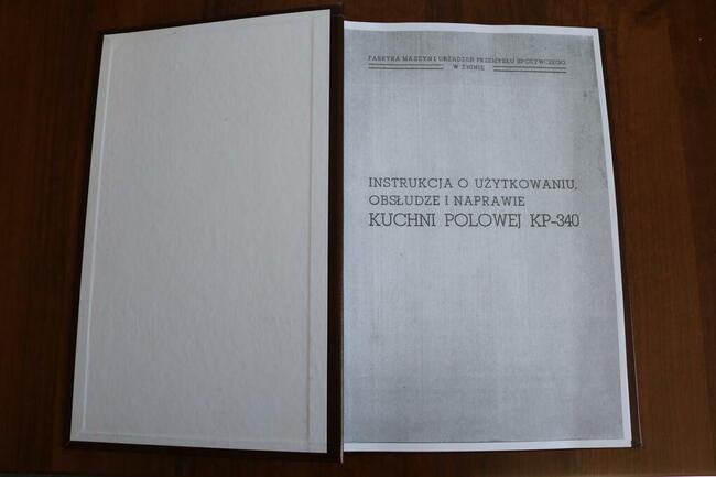 Instrukcja obsługi KUCHNII POLOWEJ KP-340