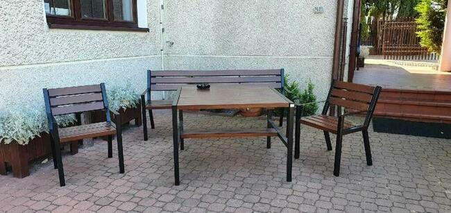 Zestaw ogrodowy/ tarasowy, meble stalowe, nowe komplety
