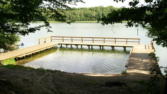 Domek letniskowy nad samym jeziorem Narie ,, Warmia i Mazury