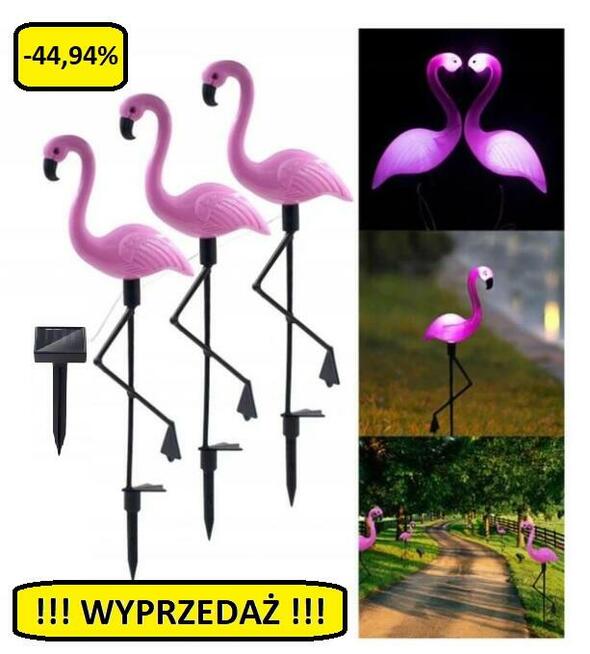 Lampa solarna ogrodowa 3 x flaming  z czujnikiem zmierzchu