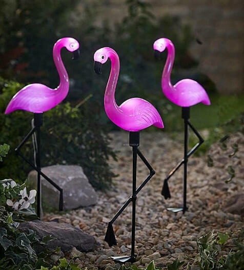 Lampa solarna ogrodowa 3 x flaming z czujnikiem zmierzchu