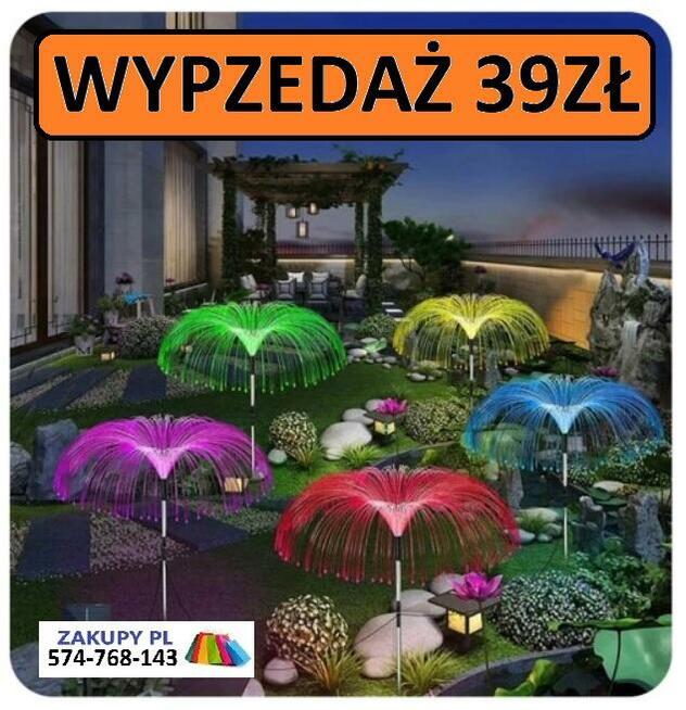!!! WYPRZEDAŻ !!! LAMPA SOLARNA OGRODOWA MEDUZA, DRZEWKO LE