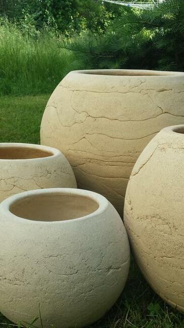 3 ceramiczne donice. Średnica 50 cm. 40 cm. 30 cm.