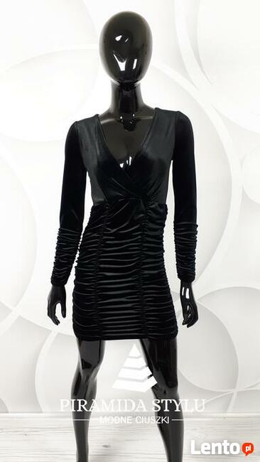 Welurowa sukienka SUPER JAKOŚC ! Kolor: czarny, bordo