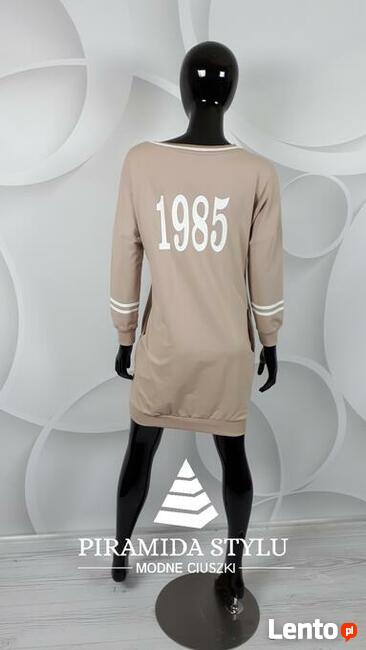 Sukienka-Bluza sportowa Kolor: beż, róż Rozmiar: S/M, L/XL