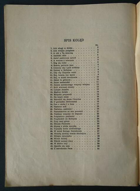 Kolędy Polskie zeszyt z 1943 r.