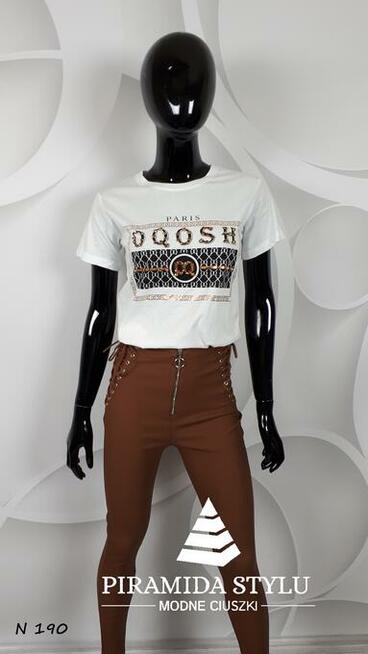 Koszulka zdobiona cyrkoniami PROMOCJA !!!