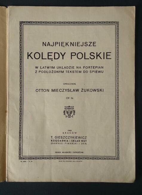 Kolędy Polskie zeszyt z 1943 r.