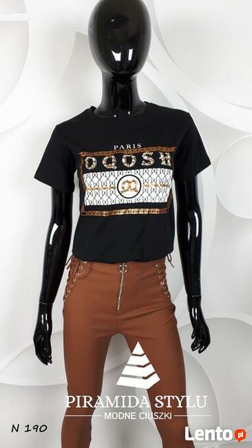 Koszulka zdobiona cyrkoniami PROMOCJA !!!