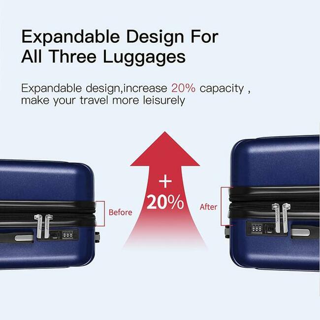 Fochier Zestaw walizek 3szt. 45L 72L 90L zamek TSA