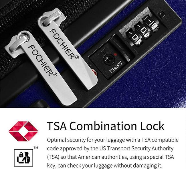 Fochier Zestaw walizek 3szt. 45L 72L 90L zamek TSA