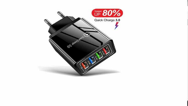 Ładowarka sieciowa, szybkie ładowanie 3xUSB