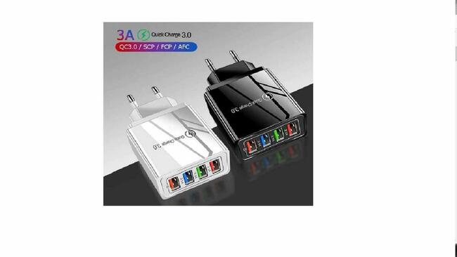Ładowarka sieciowa, szybkie ładowanie 3xUSB